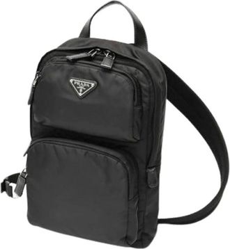 Prada Vintage, unisex, Zwart, ONE Size, Nylon, Pre-owned Nylon Rugzak