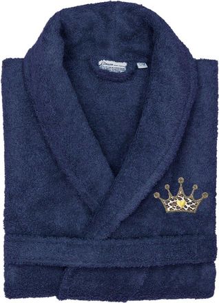 Linum Home Textiles Turkish Cotton Personalized Terry Bathrobe (Monogram A-Z)