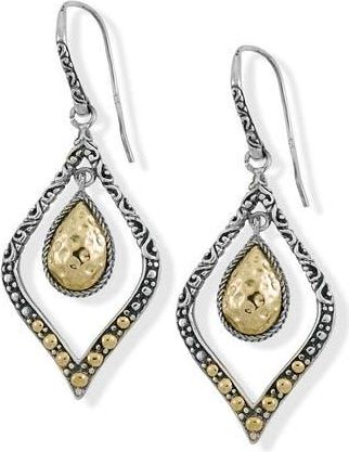 Samuel B. Hammered Drop Earrings in Silver And Gold at Nordstrom Rack