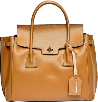 Luisa Vannini Brown Rundleer Tas