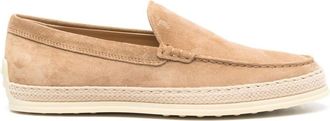 Tod's Beige Slip On Loafers