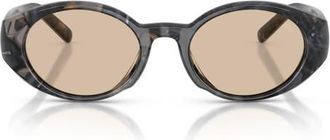 Diesel 52mm Oval Sunglasses in Brown/Grey Havana /Brown at Nordstrom