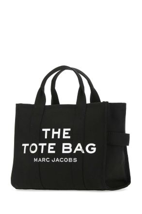 Marc Jacobs Womens Black Canvas The Tote Bag Handbag 001 Cotton Borse A Mano