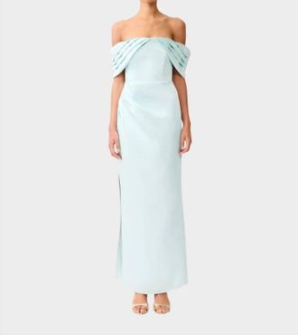 Elliatt Manon Off The Shoulder Gown In Sea Green