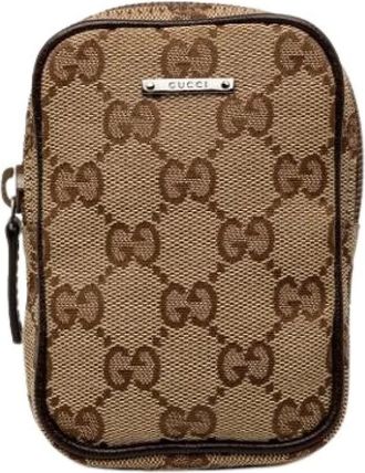 Gucci Pre-owned Canvas Pouch - - Pre-owned - Donna - Beige - ONE SIZE