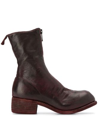 Guidi Stivaletti con zip - Rosso