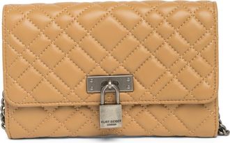 Kurt Geiger KURT GEIGER Brixton Quilted Chain Wallet in Light/pastel Brown at Nordstrom Rack