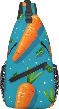 Generic Tasty Carrots Sling Bag Trendy Cross Body Bag Adjustable Chest Backpack For Workout Men Traveling