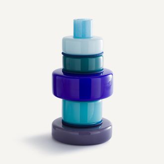 AM.PM Vaas met 5 ringen van geblazen glas, H32 cm, Maveo