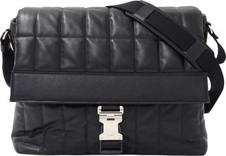Dunhill Black Leather Handbag Shoulder Bag (Pre-Owned)