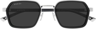 Gucci Sunglasses Gg2074 S 001 Silver/Grey Men
