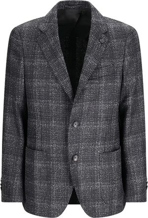 Lardini Blazer monopetto a quadri - Nero