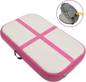 vidaXL Esterilla Inflable De Gimnasia Con Bomba Pvc Rosa 60x100x20 Cm Vidaxl