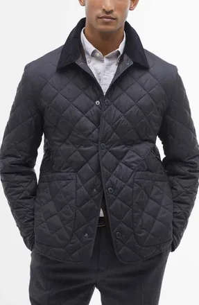 Barbour Lindfield Quilted Jacket in Black Carbon at Nordstrom, Size X-Large