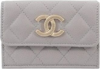 Chanel Pre-owned Wallets, female, Gray, Size: ONE SIZE Pre-owned Wallet (tri-fold)