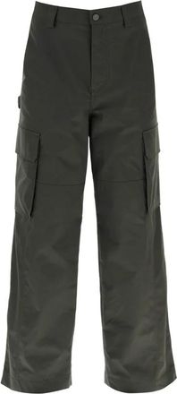 Valentino Garavani Pantalone - Heren - Wijde Broeken - Groen - L - Leer - Broeken