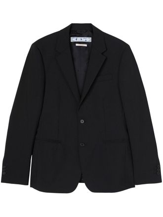 Off-white Slim-fit blazer - Zwart