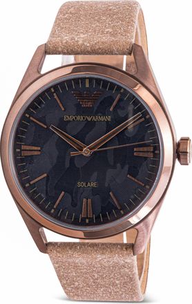 Emporio Armani Solar Powered Leather Mens Watch