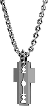 John Richmond Collar con colgante en forma de cuchilla de afeitar - Accessories - Mujer - Gris - ONE SIZE