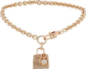 Hermès 2020s Birkin diamond pink gold bracelet - Oro