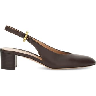 Gianvito Rossi Anais Slingback in Brown Calf Leather at Nordstrom, Size 38.5