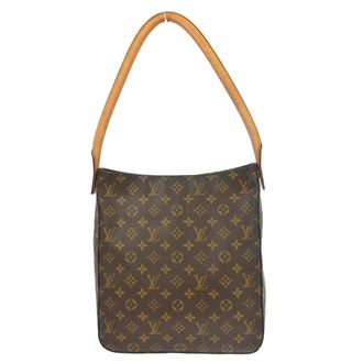 Louis Vuitton Looping Handbag Monogram Canvas Brown Canvas Handbag (Pre-Owned)