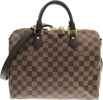 Louis Vuitton Damier Canvas Ebene Coated Canvas Boston Bag (Pre-Owned)