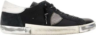 Philippe Model Prsx Sneaker de ca&ntilde;a baja - Shoes - Hombre - Negro - 42 EU