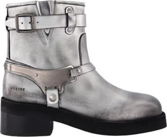 Nubikk Eve Maryn - Dames - Enkellaarsjes - Grijs - 40 EU - Leer - Schoenen