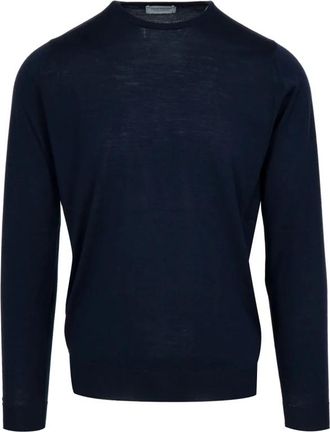 John Smedley Lundy Jumper - Heren - Ronde hals truien - Blauw - 2XL - Wol - Truien & Vesten