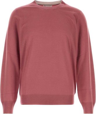 Brunello Cucinelli Pink Solid Relaxed Sweaters