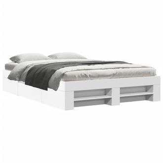 Berkfield Home Bed Frame without Mattress White 135x190 cm Double Engineered Wood