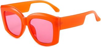 Generic Large Frame Men Sunglasses Vacation Women Outdoor Sports Sun Glasses(Orange)