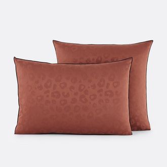 La Redoute Interieurs Kussensloop met luipaardmotief, in katoensatijn, Thelma