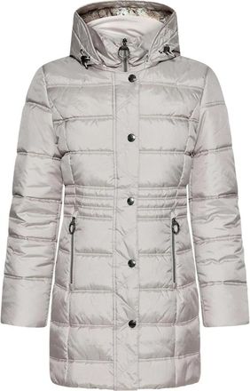 Betty Barclay Gewatteerd jack met capuchon - Dames - Winterjassen - Grijs - 2XL - Leer - Jassen