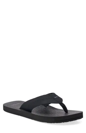 Sanuk Beer Cozy IV Flip Flop in Black at Nordstrom, Size 12