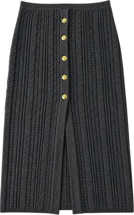 Twinset Midi Rok - Dames - Midirokken - Grijs - L - Rokken