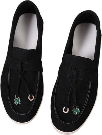 Generic Loafers for Women Solid Color Canvas Shoes Slip-on Comfy Walking Shoes Lightweight Breathable Flat Trainer Wide Fit Trainers Non Slip Work Shoe Barefo