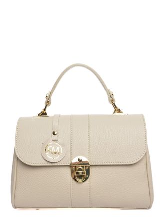 Roberta M Beige Rundleer Tas