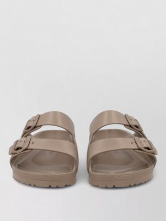 Birkenstock double strap flat sole open toe slides