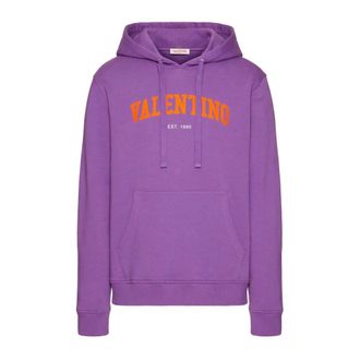 Valentino Sudadera con capucha de algod&oacute;n estampada - Sweatshirts & Hoodies - Hombre - P&uacute;rpura - M