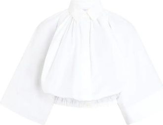 Patou Cropped Sleeves Volume Blouse