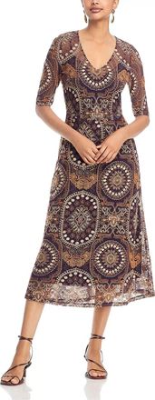 Johnny Was Loving Is Easy Mesh Midi Dress In Multi