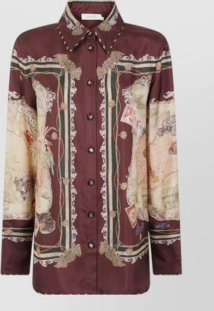 Zimmermann silk printed relaxed-fit shirt