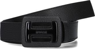Hogan Leren Riem - Dames - Riemen - Zwart - 95 CM - Leer - Accessoires