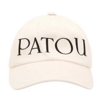 Patou Caps, female, White, Size: M Embroidered Logo Baseball Cap White