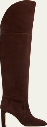 Stuart Weitzman Babette Tubo Suede Over-The-Knee Boots