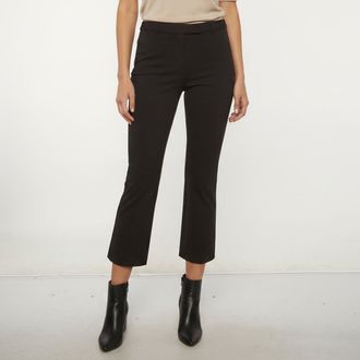 Max Mara Smax Mara Black Stretch Gabardine Boot Cut Trousers