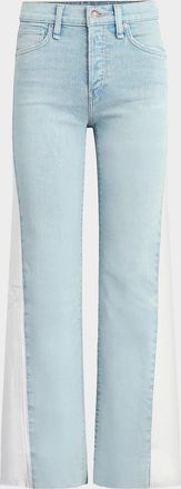 Hudson Rosie Spliced Wide-Leg Ankle Jeans