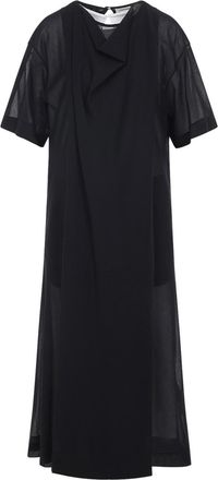 Carven Sheer Draped Midi Dress